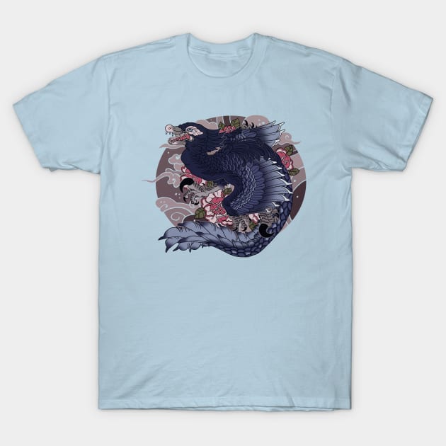 Irezumi Dinosaur T-Shirt by alekivz